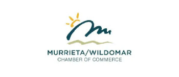 Logo for the Murrieta/Wildomar Chamber of Commerce featuring a stylized "M" with a sun above it and a green wavy line below. The text reads "Murrieta/Wildomar Chamber of Commerce. Logo for the Murrieta/Wildomar Chamber of Commerce featuring a stylized "M" with a sun above it and a green wavy line below. The text reads "Murrieta/Wildomar Chamber of Commerce.