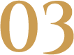Large gold-colored number "03" on a light gray background.