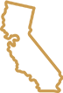 A simple gold outline of the state of California on a light background.